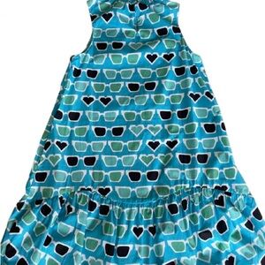 Tyler Boe Poppy Vibrant Teal and Green Shift Dress
